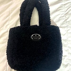 mini teddy black shoulder bag